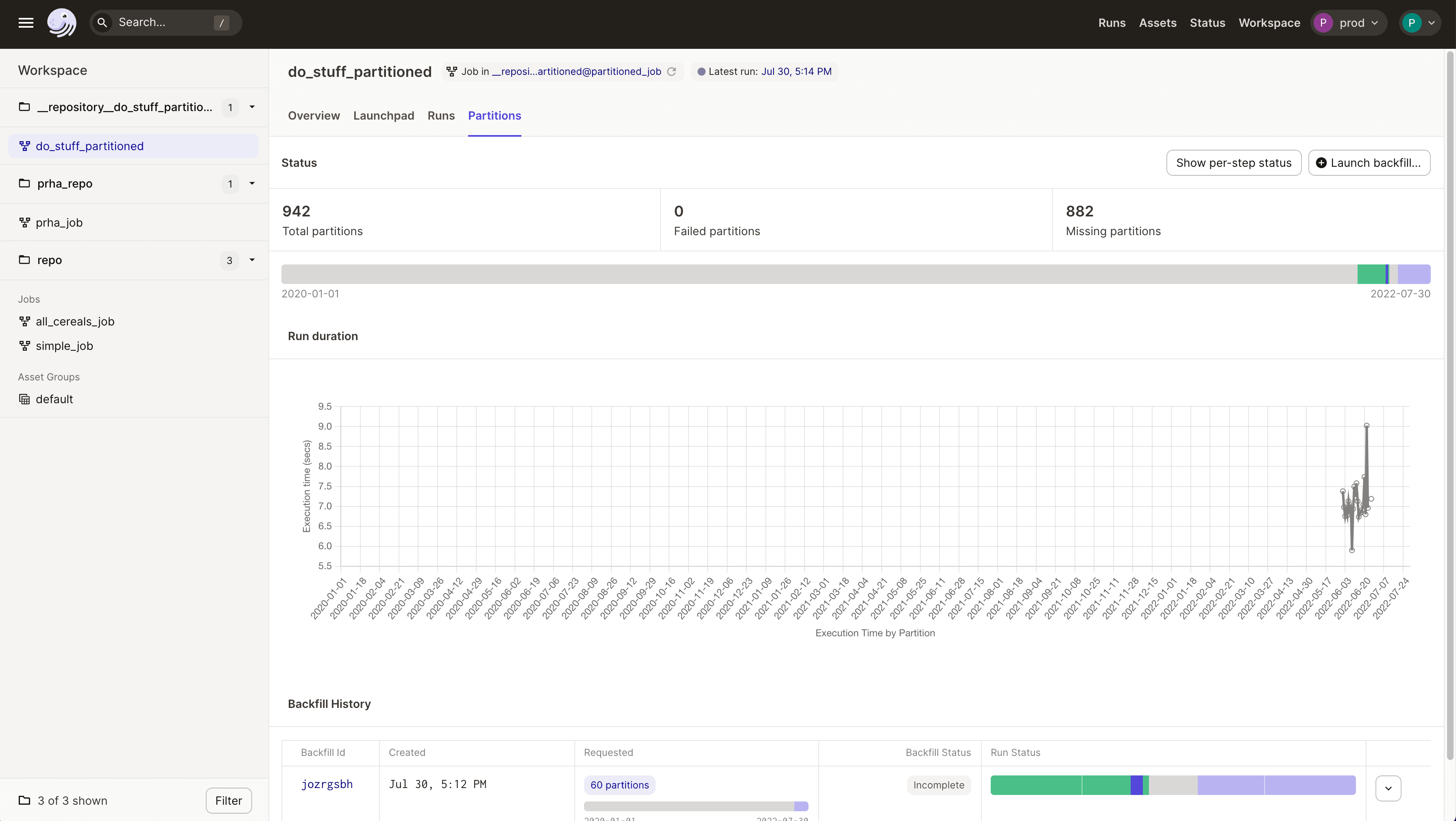 Partitions Tab